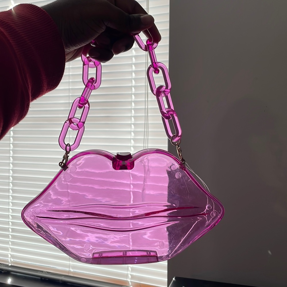 See through mini pink purse